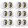 HD-5 Flush Mount In Ceiling Speakers Home Theater 6 Pair Pack
