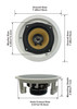 HD-5 Flush Mount In Ceiling Speakers Home Theater 6 Pair Pack