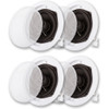 R191 Flush Mount In Ceiling Speakers Home Theater 2 Pair Pack