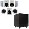 7.1 Speaker System Flush Mount 7 Speaker Set and 12" Powered Sub