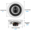 CS-IC83 Flush Mount In Ceiling Speakers with 8" Woofers 6 Pair