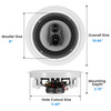 CSic83 Flush Mount In Ceiling Speakers with 8" Woofers 1 Pair