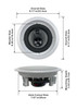 CS-IC63 Flush Mount In Ceiling Speakers with 6.5" Woofers 9 Pair