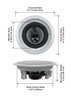 CS-IC63 Flush Mount In Ceiling Speakers with 6.5" Woofers 6 Pair