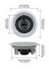 CS-IC63 Flush Mount In Ceiling Speakers with 6.5" Woofers 7 Pair