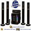 AAT1002 Bluetooth 5.1 Tower Speaker System with Optical Input 2 Mics and 2 Extension Cables