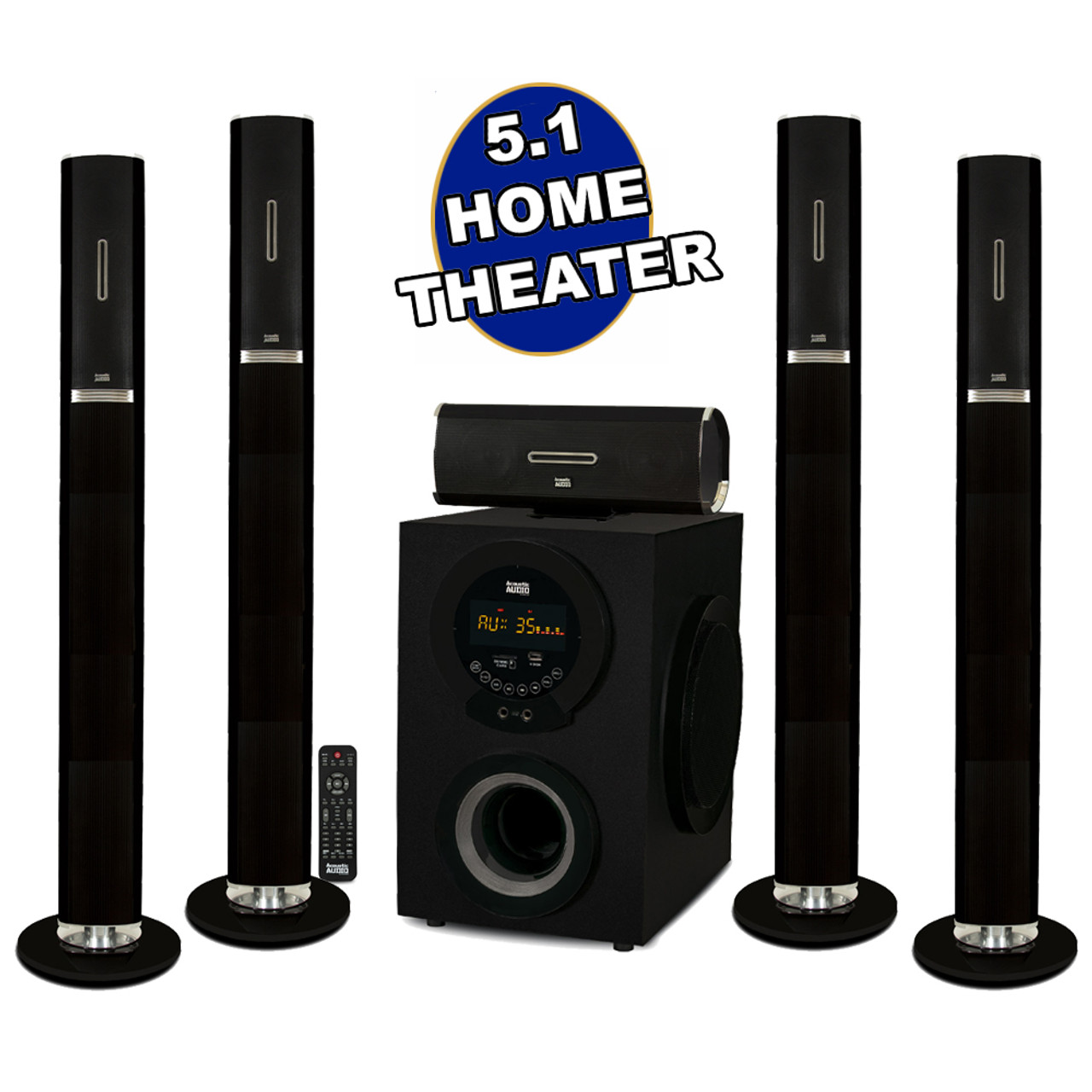 toon Vertrouwen op Garantie AAT3002 Bluetooth 5.1 Tower Speaker System with 8" Powered Subwoofer -  Goldwood.com