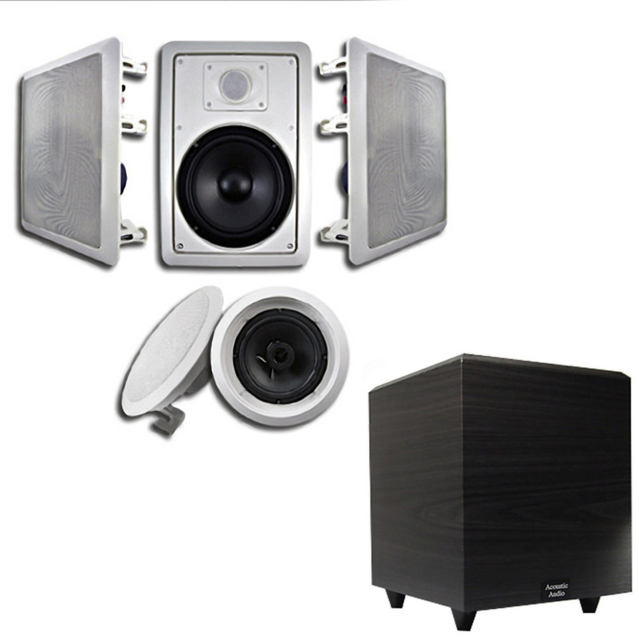 Acoustic Audio Ht 65 In Wall Ceiling 5 1 Home Theater 6 5