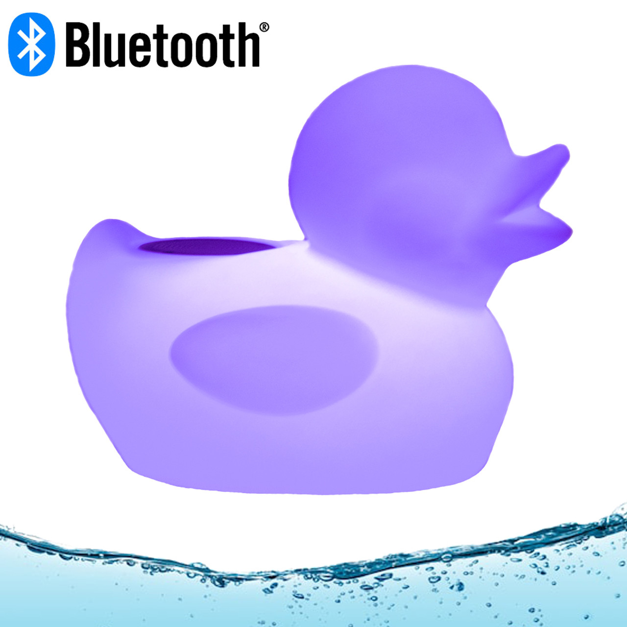 DKBT1 Rechargeable Bluetooth Floating Duck Pool Speaker IP66 Rated with  Multi-Colored LED Light