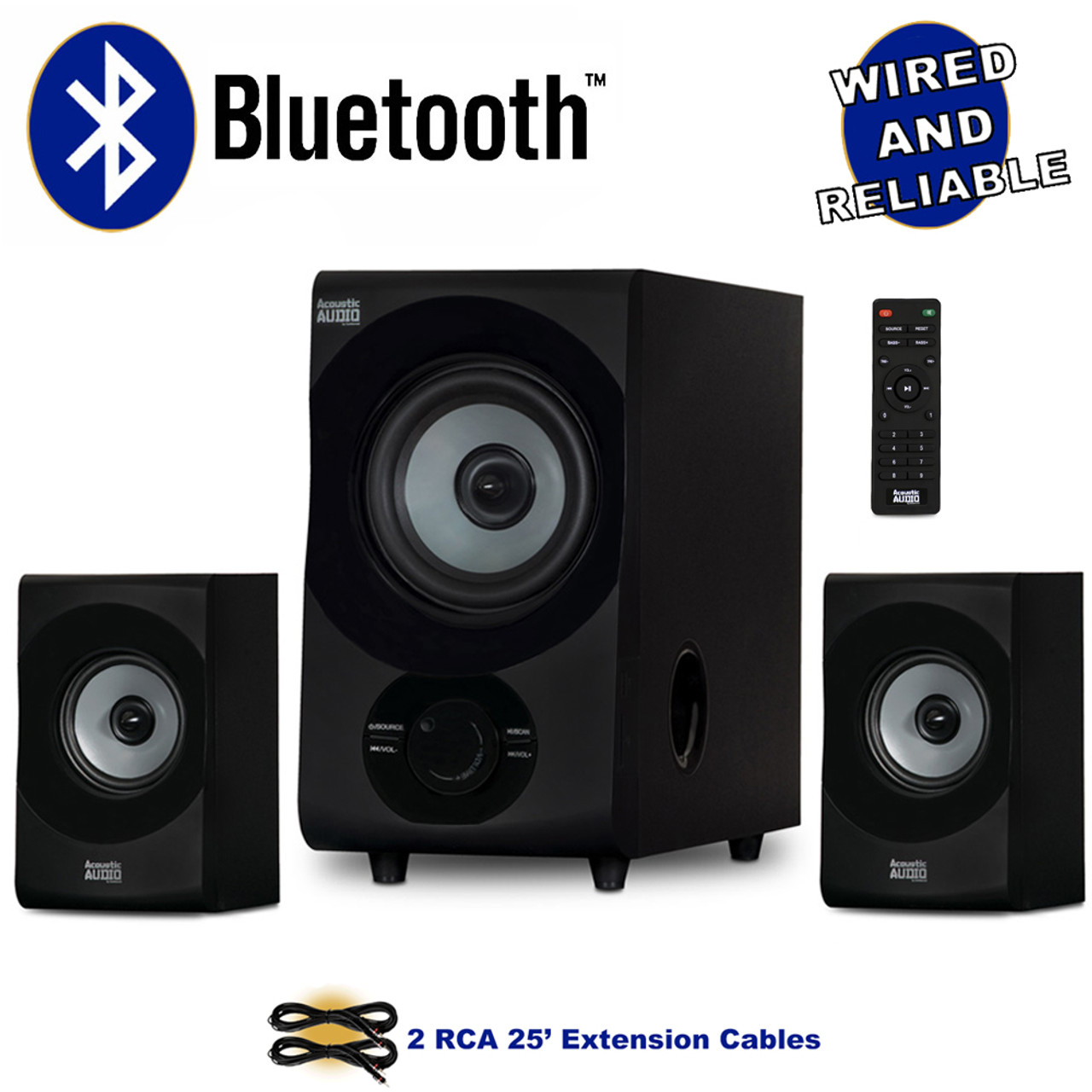 AA2172 Bluetooth 2.1 Speaker System with USB and 2 Extension Cables