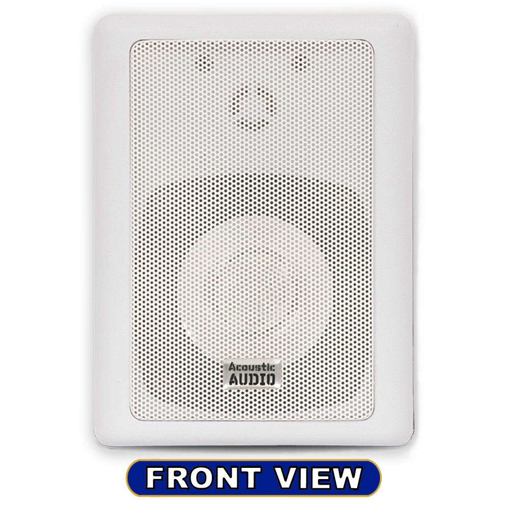 151W Outdoor 2 Way Speakers Mountable Weatherproof White Pair