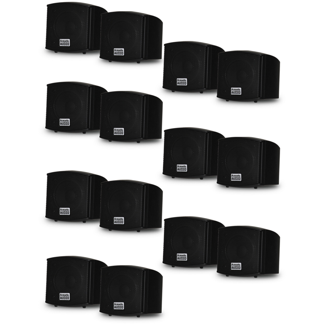 スピーカー Acoustic Audio AA321B Surround Speakers, Black, Set of 2 by Acoustic Audio by Goldwood Acoustic Audio AA321B Mountable Indoor Speakers-Complete