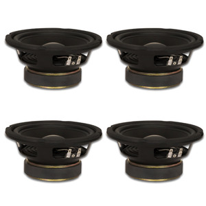 4 Goldwood Sound GW-6024 Rubber Surround 6.5" Woofers 170 Watts each 4ohm Replacement Speakers