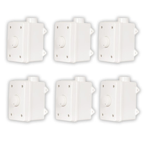 AAOVCD-W Outdoor Volume Controls White Weatherproof 6 Piece Set
