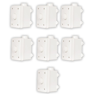 AAOVCD-W Outdoor Volume Controls White Weatherproof 7 Piece Set