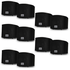 (未使用･未開封品)Acoustic Audio AA321B Surround Speakers, Black, Set of 2 by Acoustic Audio by Goldwood Acoustic Audio AA321B Mountable Indoor Speakers 800 Watts