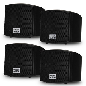 AA321B Mountable Indoor Speakers Black Bookshelf 3 Pack - Goldwood.com