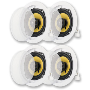HD-5 Flush Mount In Ceiling Speakers Home Theater 2 Pair Pack