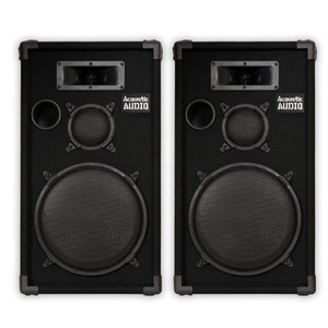 CR12 Passive 12" DJ Speaker Pair 3 Way PA Karaoke Band Speakers