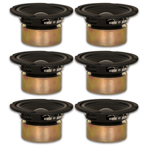 6 Goldwood Sound GW-5028/S Shielded 5.25" Woofers 130 Watt each 8ohm Replacement Speakers