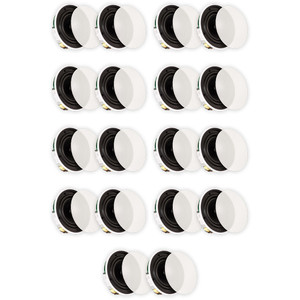 TSQ670 Flush Mount 70 Volt In Ceiling Speakers with 6.5" Woofers Quick Install 9 Pair Pack