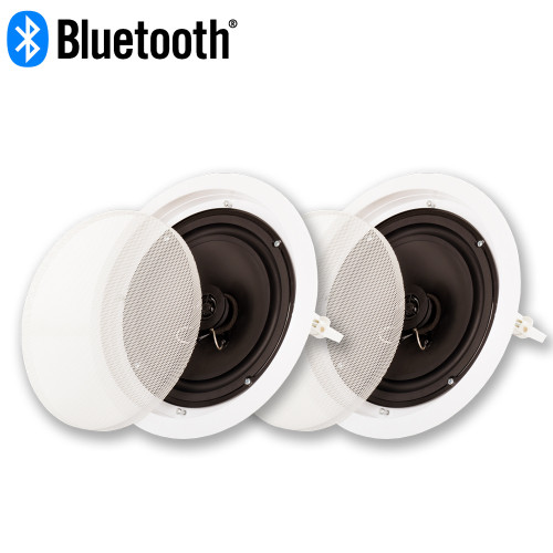SP-8c Bluetooth Flush Mount In Ceiling 8" Powered Speaker Pair