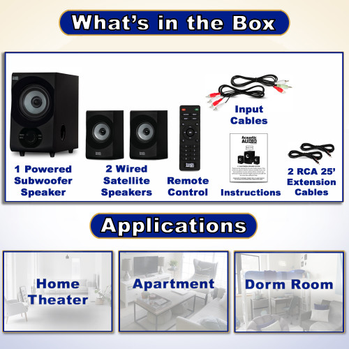 AA2172 Bluetooth 2.1 Speaker System with USB and 2 Extension