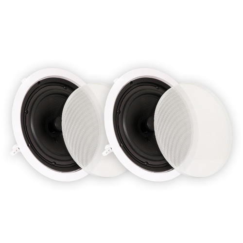 TS80C Flush Mount In Ceiling Speakers with 8" Woofers Home Theater Pair