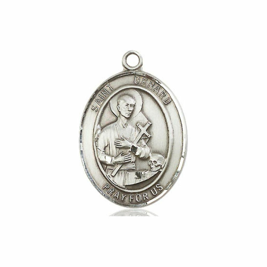 St. Gerard Medal Sterling Silver Oval Pendant (3 Sizes)