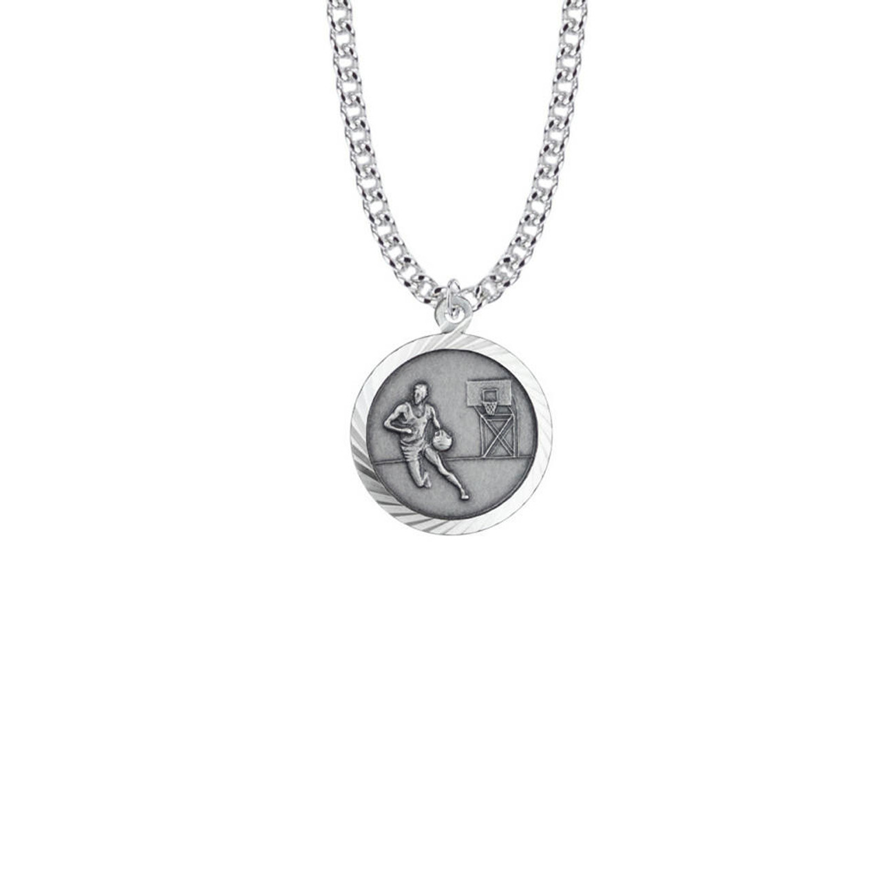 Nina B Men's St. Christopher Pendant Necklace, Silver at John Lewis &  Partners