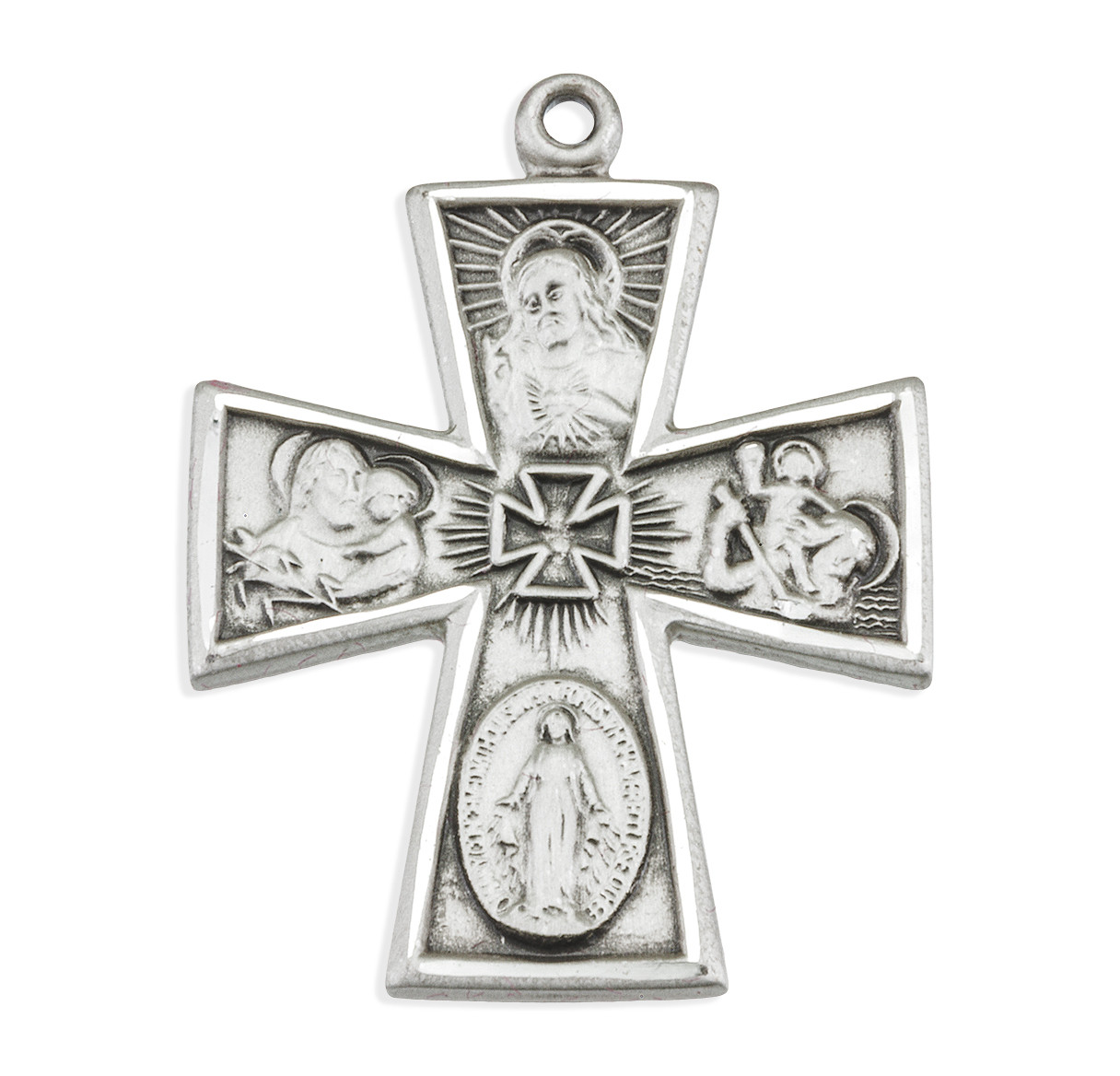 4-way-medal-necklace-sterling-silver-1-2-x-0-9-pendant-on-24