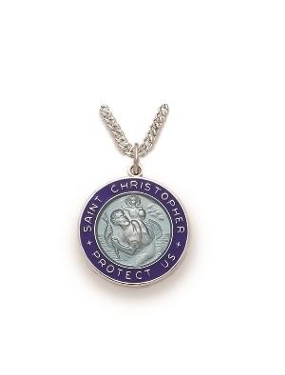 Sterling Silver St. Christopher Medal Pendant 24mm | Pascoes