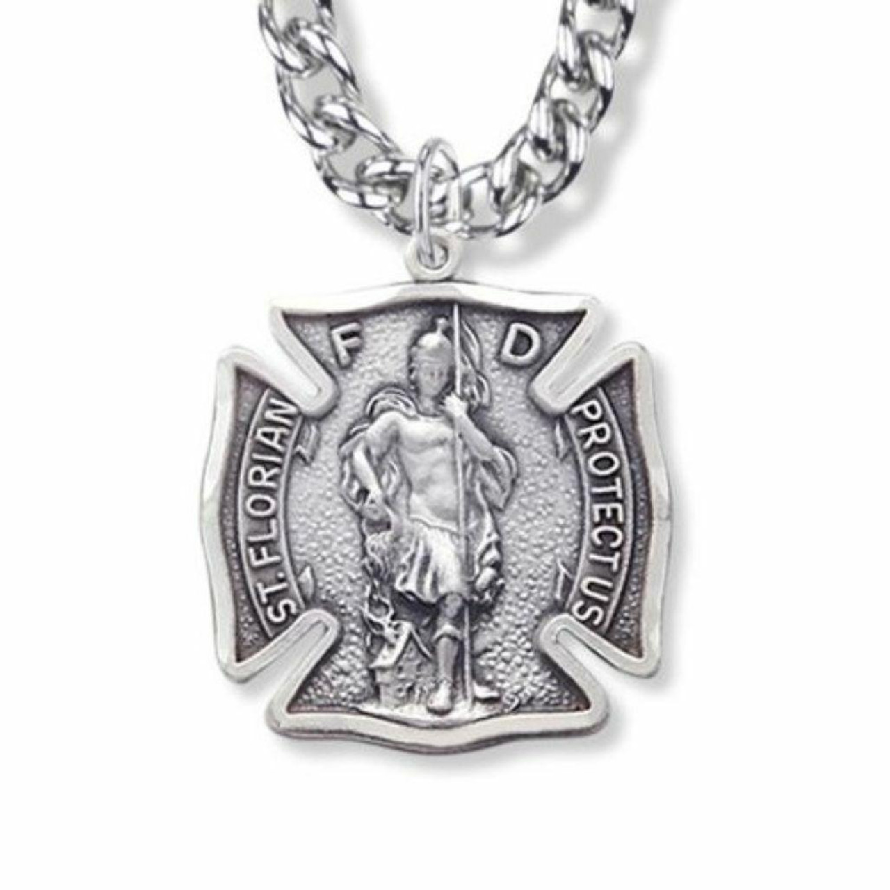 STLFD Firefigher Silver Keychain