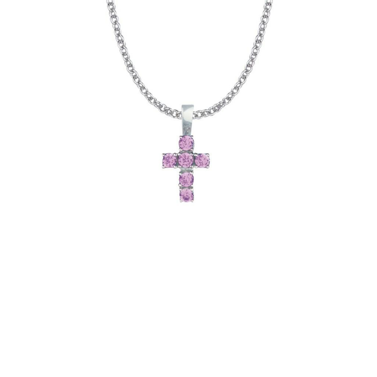 Sterling Silver Beaded Edge Cross Necklace for Young Girls - Religious  Jewelry - The Jewelry Vine