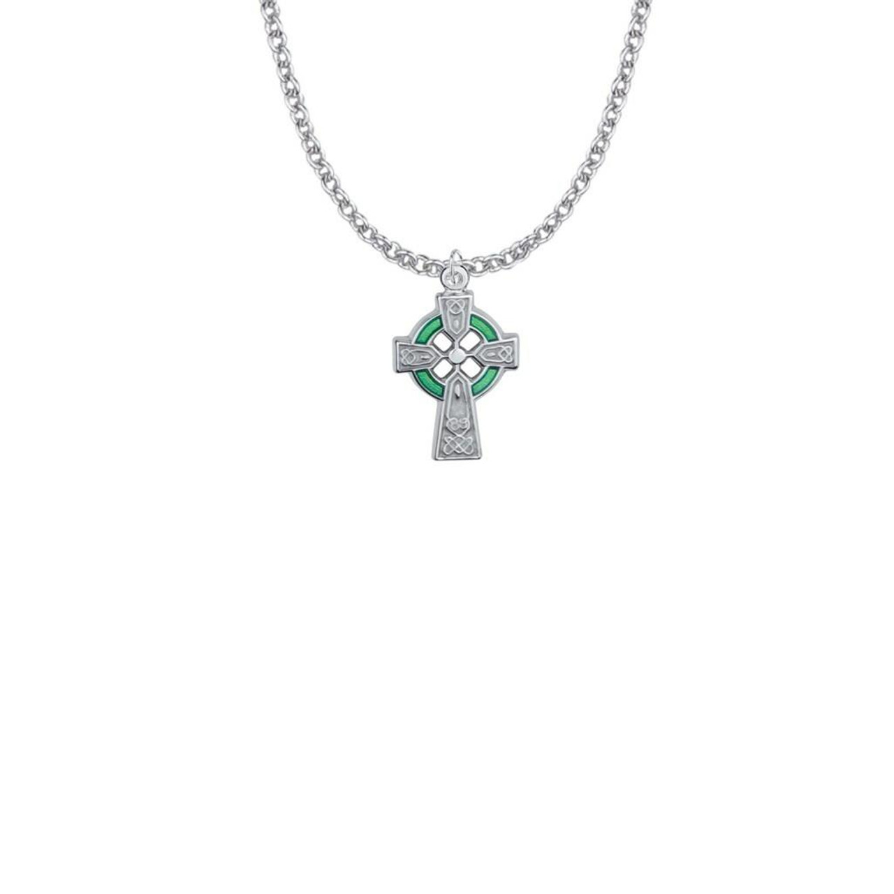 SP2027 Trinity Knot Necklace w/ Corner Diamonds & Emerald by Shanore — Real  Irish