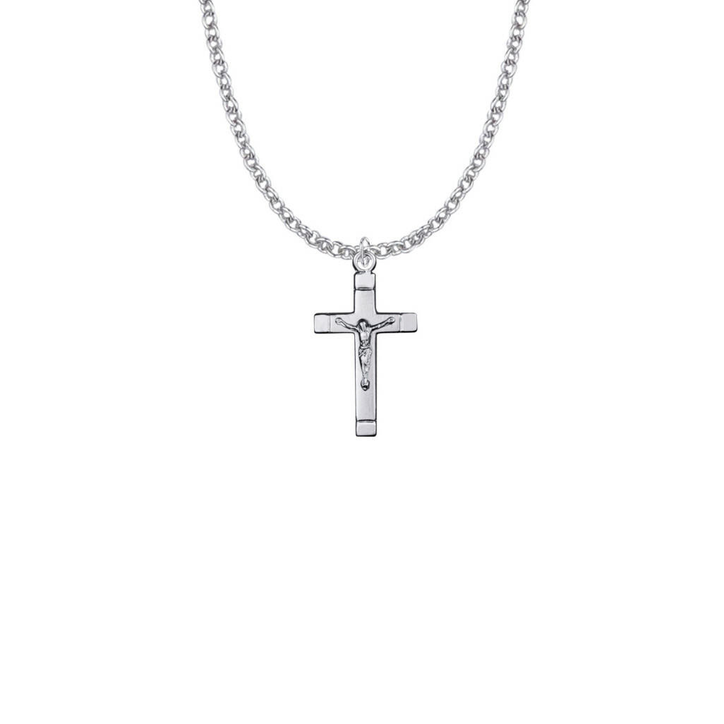 Satin Finish Crucifix Necklace 
