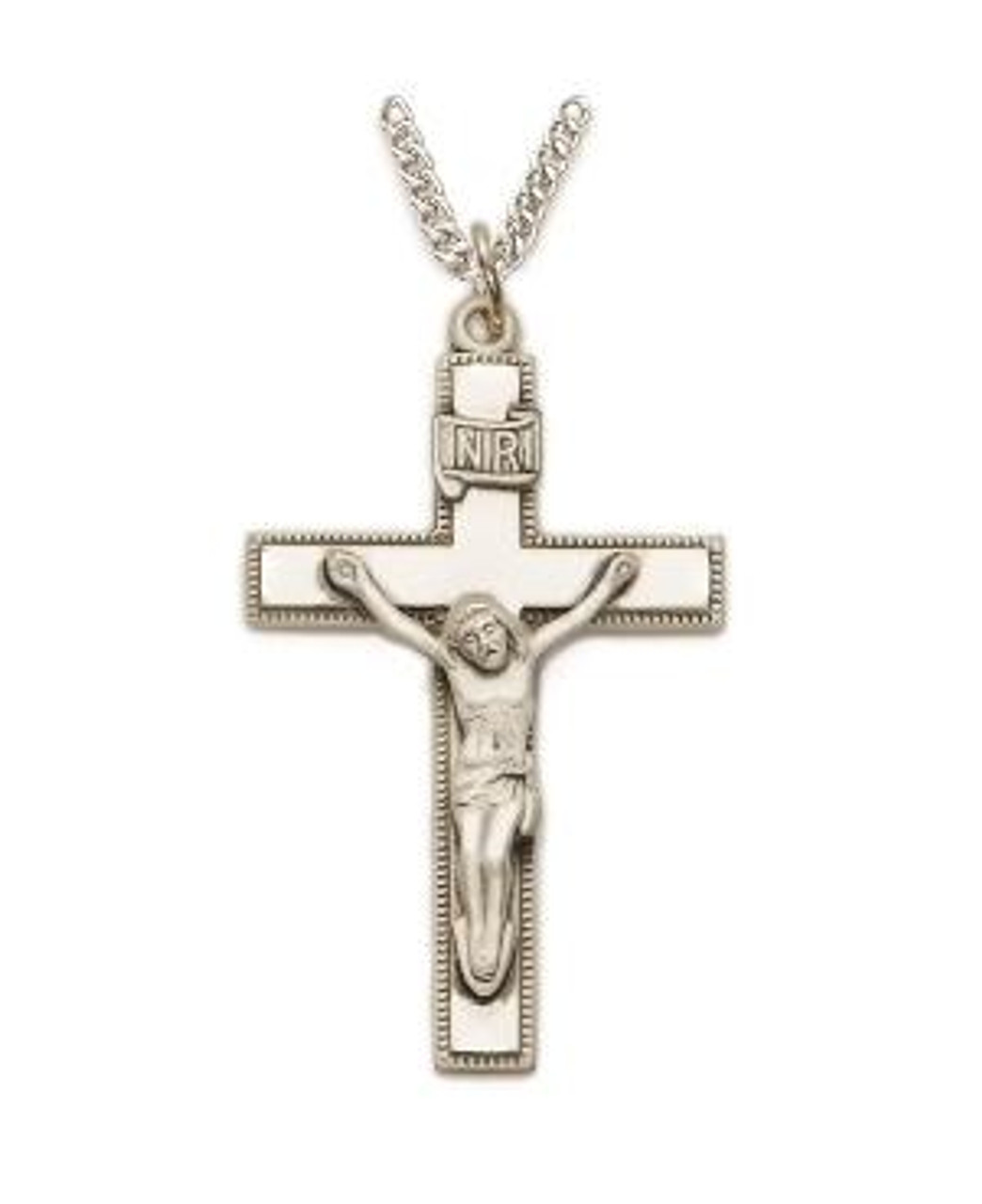 Crucifix Pendant, Chunky Silver Cross Necklace, Mens Necklace, Rustic Cross  | Jewellery by Mandy