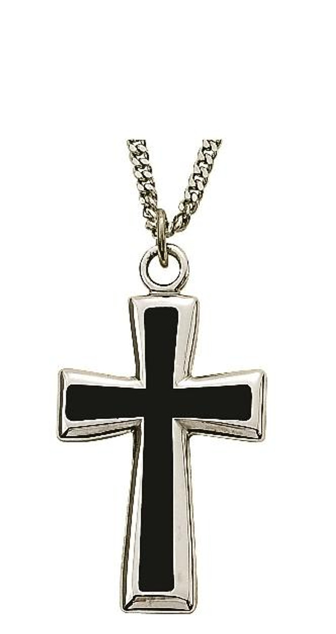 Gothic Black Cross Necklace - Gothic Grace Inc