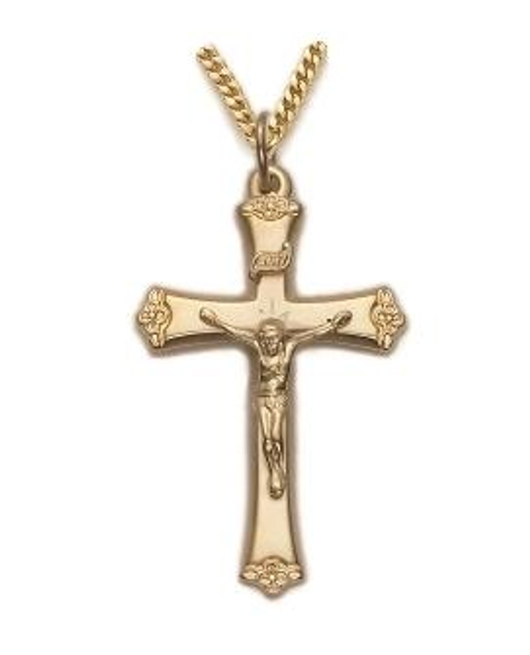 Nialaya Men's Gold Necklace With Crucifix Pendant - Boozt.com