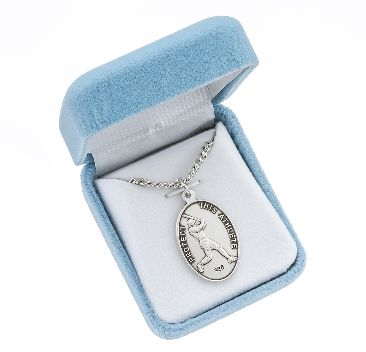 St. Sebastian Patron of Athletes Baseball Necklace - Sterling Silver ...
