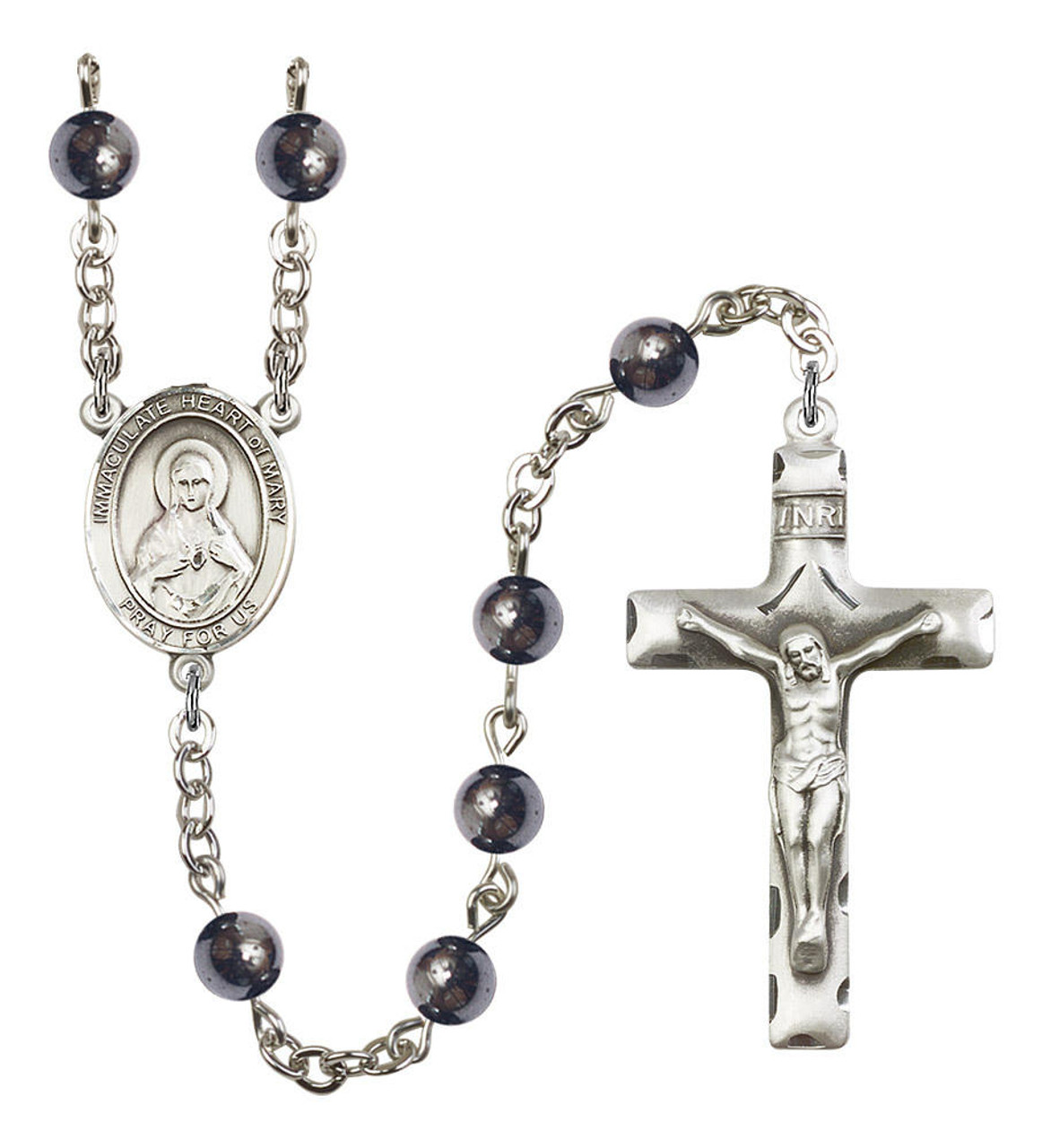 Immaculate Heart of Mary Rosary - 7 Bead Options (8337SS)