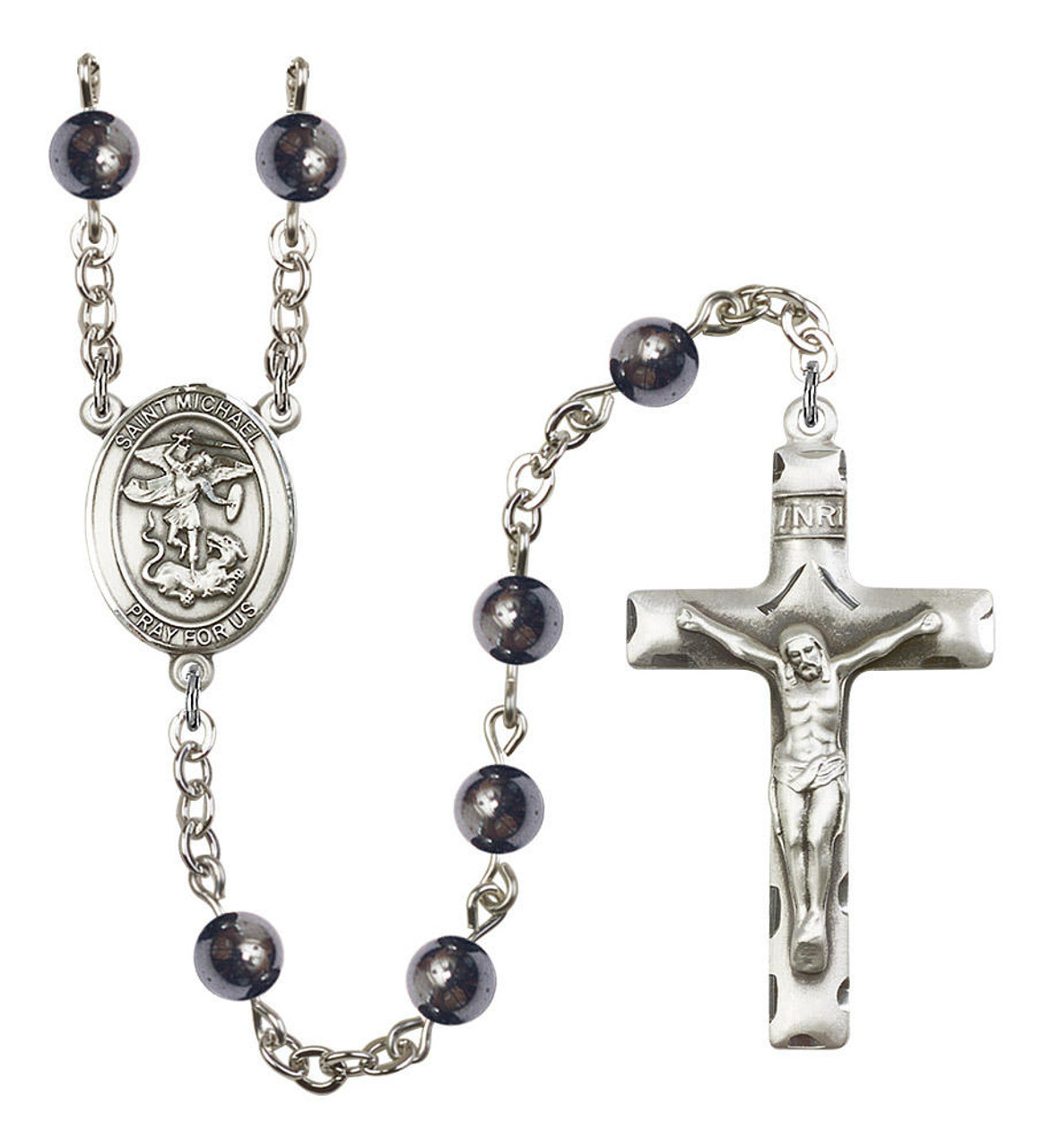 ROSARYHILL　Fairfield Afterglow他 Moonglow Sacred Heart Cross Rosary Silver Freshwater Pearl