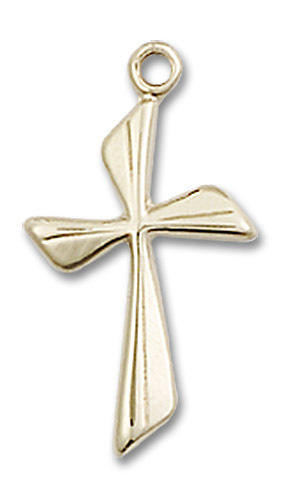 Cross Pendant - 14kt Gold 3/4" x 3/8" (0016Y)