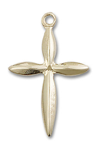 Cross Pendant - 14kt Gold 3/4" x 1/2" (0018Y)