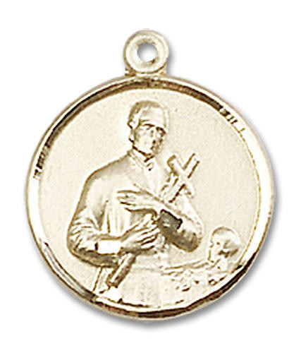 St. Gerard Medal - 14kt Gold 5/8" x 1/2" Round Pendant (0601G)