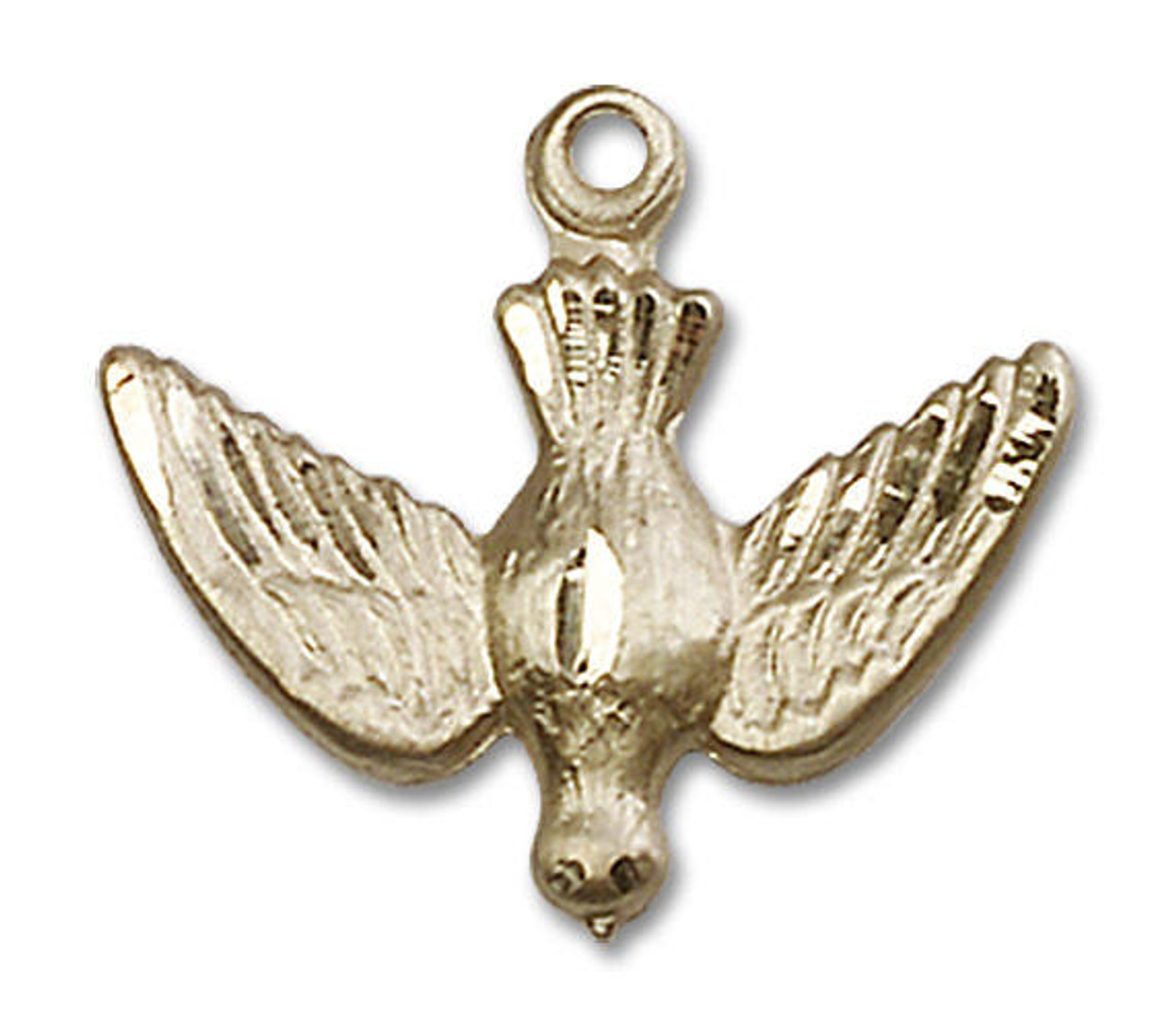 14k Yellow Gold Holy Spirit Dove Religious Elegant Ornate Medal Pendan |  Jewelry America