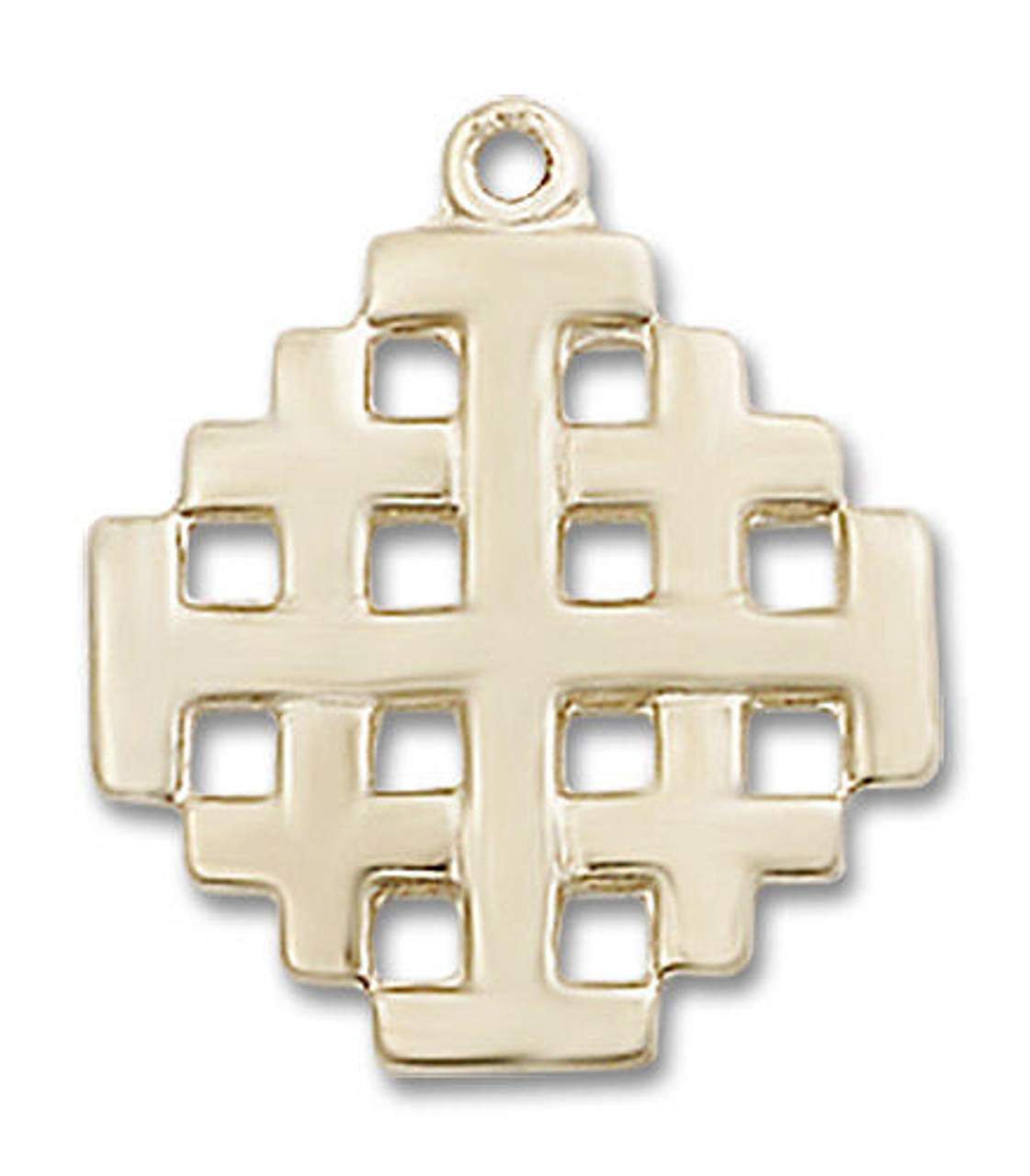 fine-jewelry-from-jerusalem.com: 14K Gold Jerusalem Cross pendant