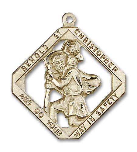St. Christopher Pendant - 14kt Gold 