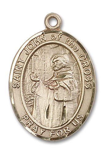 St. John of The Cross Medal - 14kt Gold Oval Pendant (3 Sizes)