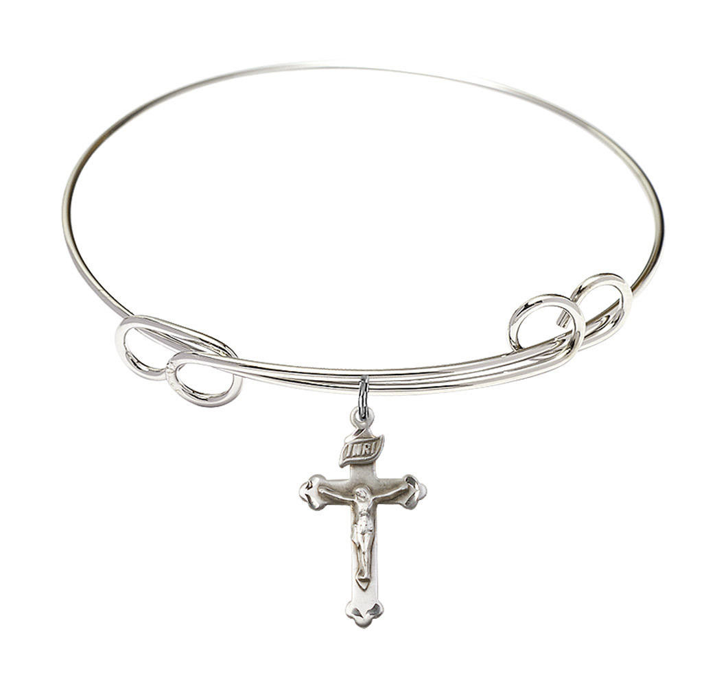 Gold Alex And Ani Cross Bracelet Silver Crucifix Double Loop